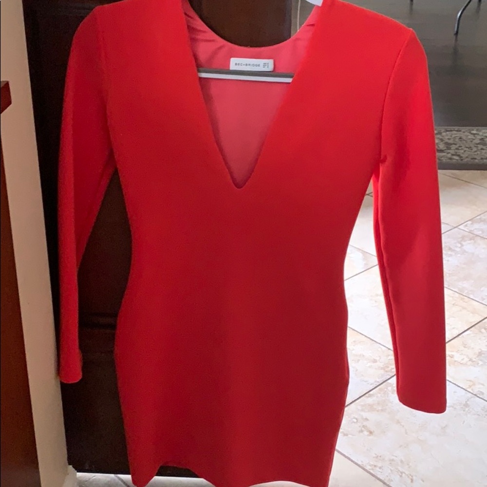 Bodycon coral dress